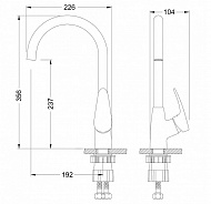 Смеситель для кухни Lemark Linara LM0405C Хром
