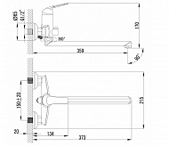 Смеситель для ванны Lemark Plus Advance LM1251C универсальный Хром