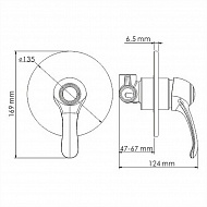 Смеситель для душа WasserKRAFT Isar 1351 Темная бронза