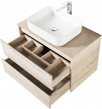 Тумба под раковину BelBagno Kraft 80 KRAFT-800-2C-SO-RGB подвесная Rovere Galifax Bianco