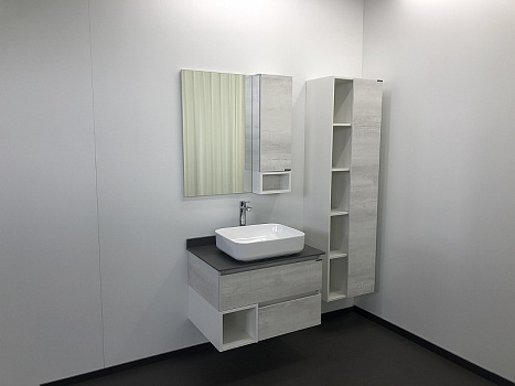 Зеркало со шкафом Comforty Прага 75 00004144199 Дуб белый