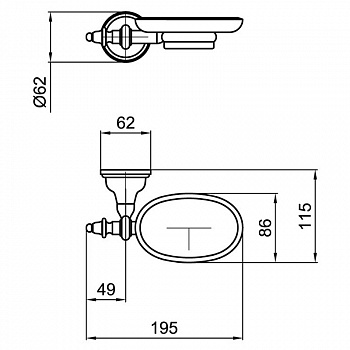Мыльница Webert Ottocento AM500101015 Хром