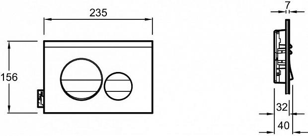 Кнопка смыва Jacob Delafon E20859-00-MWH белый глянец