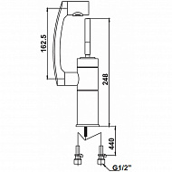 Смеситель для раковины Kaiser Merkur 27011 Хром