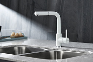 Смеситель для кухни Paulmark Kassel Ka214311-431TW Белый матовый