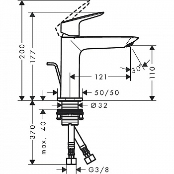 Смеситель для раковины Hansgrohe Logis Fine 71251000 Хром