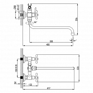 Смеситель для ванны Lemark Standard LM2151C универсальный Хром