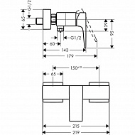 Смеситель для душа Hansgrohe Metropol 32560700 Белый матовый