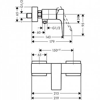 Смеситель для душа Hansgrohe Metropol 32560700 Белый матовый