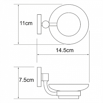 Мыльница WasserKRAFT Rhein K-6229 Хром