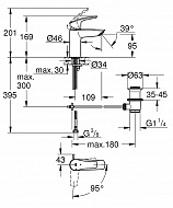 Смеситель для раковины Grohe Eurosmart 32926003 Хром