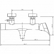 Смеситель для ванны Kaiser Calla 71022 Хром