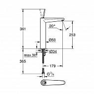 Смеситель для раковины Grohe Eurodisc Joystick 23428 Хром