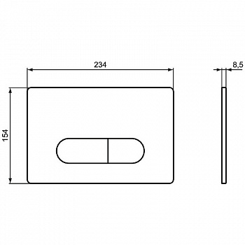 R0117AA OLEAS™ M1 SmartFlush Механическая панель смыва (для комбинации с комплектом SmartFlush R018667 - заказывается дополнительно), двойной смыв