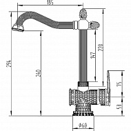 Смеситель для кухни ZorG Antic A 423 K-BR Бронза