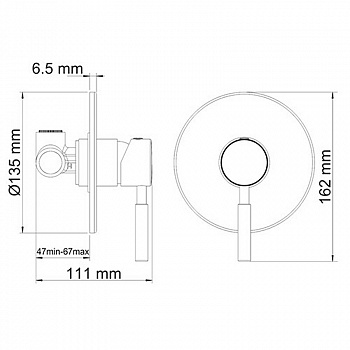 Смеситель для душа WasserKRAFT Wern 4251 Хром матовый