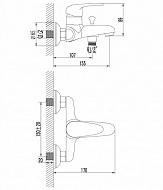 Смеситель для ванны Lemark Pramen LM3302C Хром