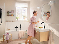 Смеситель для раковины Hansgrohe Rebris S 72536670 Черный матовый