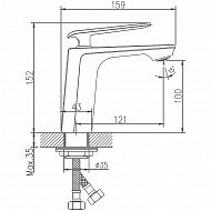 Смеситель для раковины Haiba HB10548-8 Белый Хром