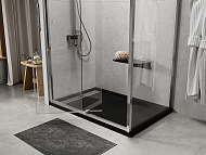 Душевой поддон из искусственного камня WasserKRAFT Abens 120x80 20T06 Черный матовый