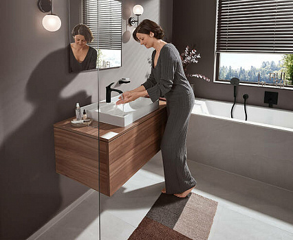 Смеситель для раковины Hansgrohe Vivenis 75020670 Черный матовый