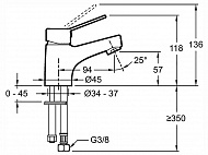 Смеситель для раковины Jacob Delafon EO E24158RU-CP Хром