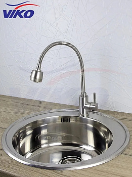 Смеситель для кухни Viko V-4414 Серебро