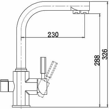 Смеситель для кухни Kaiser Decor 40144-12 Черный мрамор