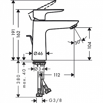 Смеситель для раковины Hansgrohe Talis E 71710990 Золото