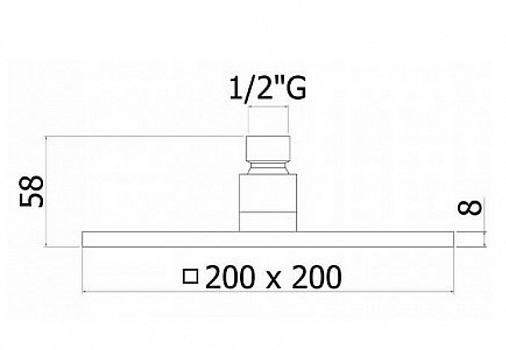 Верхний душ Paffoni Syncro ZSOF075BO Белый матовый