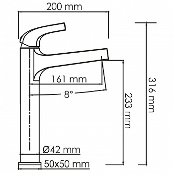 Смеситель для раковины WasserKRAFT Sauer 7103H Золото