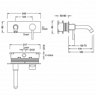 Смеситель для раковины Timo Saona 2371/17SM Золото матовое