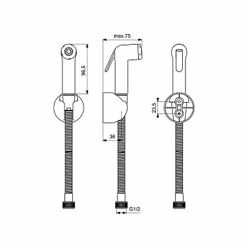 Гигиенический душ со смесителем Ideal Standard Ceraplan B0040AA Хром