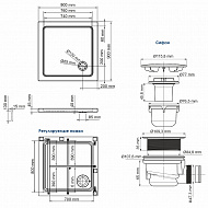 Акриловый поддон для душа WasserKRAFT Amper 90x90 29T03 Белый глянец
