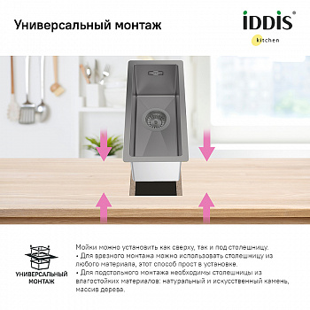 Кухонная мойка Iddis Edifice 20 EDI21G0i77 Графит