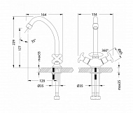 Смеситель для кухни Lemark Flora LM0104C Хром