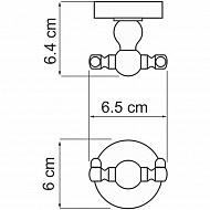 Двойной крючок WasserKRAFT Diemel K-2223D Хром