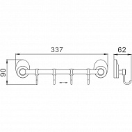 Вешалка для полотенец Haiba HB1615-4 Хром