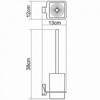 Ершик для унитаза WasserKRAFT Leine K-5027 Хром