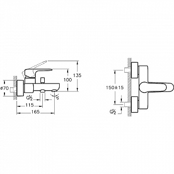 Смеситель для ванны Vitra Root Round A42725EXP Хром