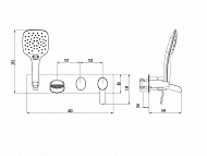 Смеситель для ванны Lemark Atlantiss LM3224C Хром