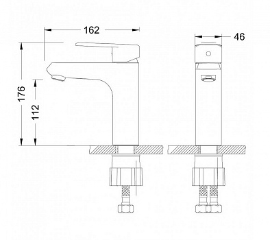 Смеситель для раковины Lemark Point LM0306C Хром