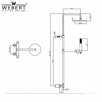 Душевая система Webert Elio EL980507015METAL Хром