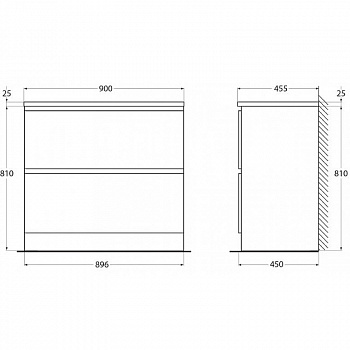 Тумба под раковину BelBagno Albano 90 ALBANO-900-2C-PIA-RR Rovere Rustico
