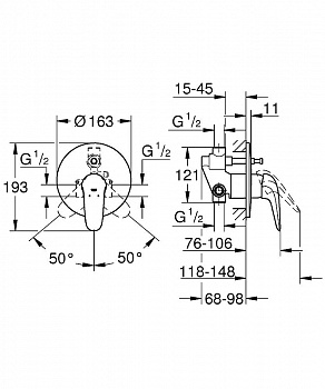 Смеситель для душа Grohe Eurostyle Solid 23730003 Хром