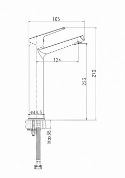 Смеситель для раковины Cersanit Flavis 63038 Хром