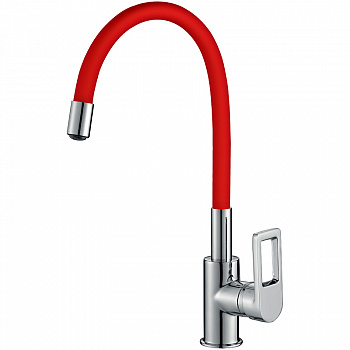 Смеситель для кухни Rossinka Z35-35U-Red Красный Хром
