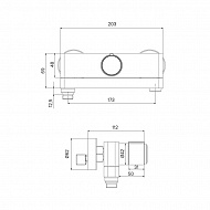 Смеситель IDDIS для ванны с управлением Push Control Slide (SLISBBTi02WA)
