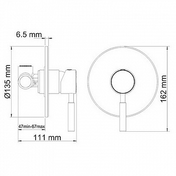 Смеситель для душа WasserKRAFT Main 4151 Хром