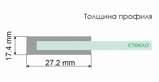Душевая перегородка WasserKRAFT Glan 100 66W44 профиль Черный матовый стекло прозрачное
